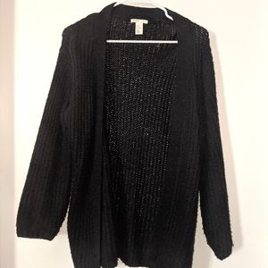 H&M Black Knit Cardigan Sweater